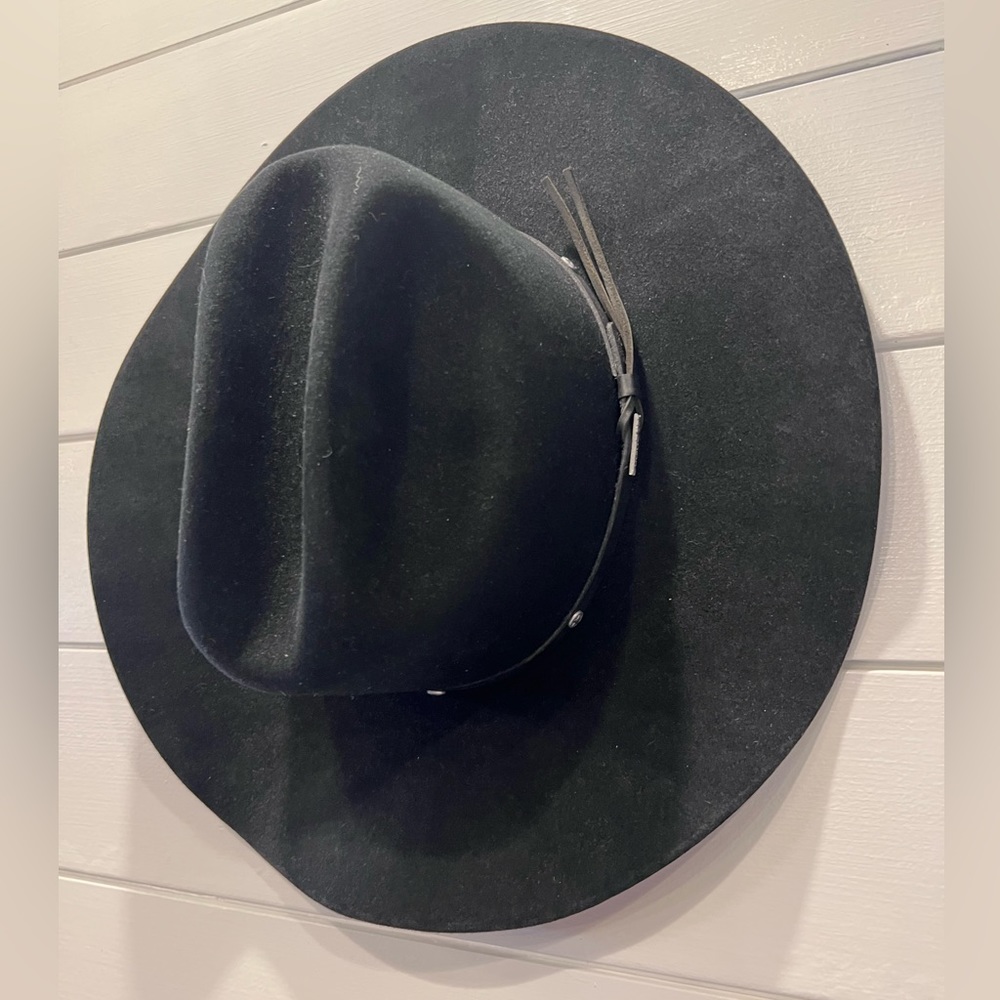 Stetson XXXX Beaver Cowboy Hat Silver Concho Star Accent Leather Band Size 7 3/8